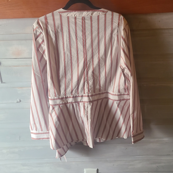 NWT Striped Peplum Wrap Blouse Lane Bryant 20 - Picture 3 of 4